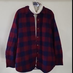 J. Crew Sherpa Lined Oversized Plaid Shacket